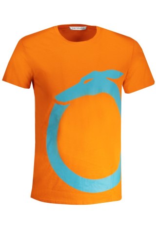 T-SHIRT MĘSKI Z KRÓTKIM RĘKAWEM TRUSSARDI POMARAŃCZOWY (Arancione)