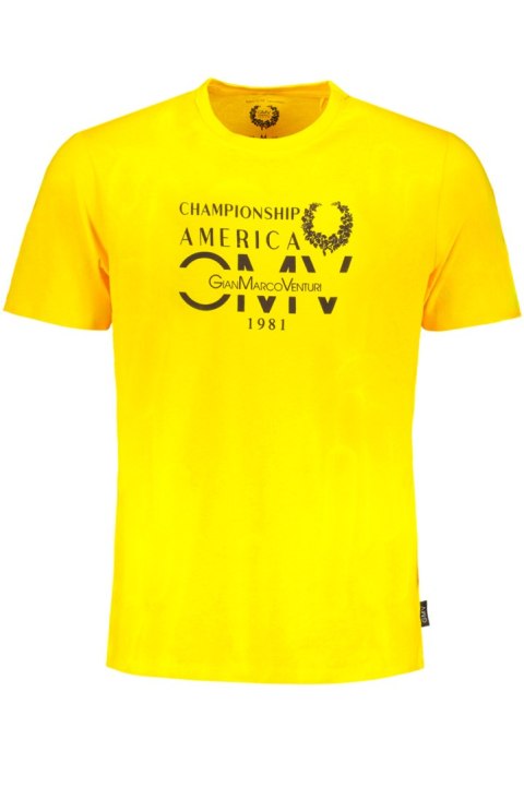 GIAN MARCO VENTURI ŻÓŁTY T-SHIRT MĘSKI Z KRÓTKIM RĘKAWEM (Giallo)