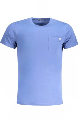 NIEBIESKI T-SHIRT MĘSKI K-WAY Z KRÓTKIM RĘKAWEM (Blu)