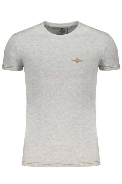 SZARY T-SHIRT MĘSKI Z KRÓTKIM RĘKAWEM ERONAUTICA MILITARE (Grigio)