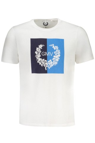 T-SHIRT MĘSKI Z KRÓTKIM RĘKAWEM GIAN MARCO VENTURI BIAŁY (Bianco)
