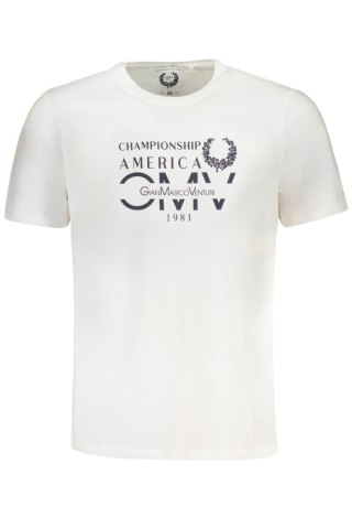 T-SHIRT MĘSKI Z KRÓTKIM RĘKAWEM GIAN MARCO VENTURI BIAŁY (Bianco)