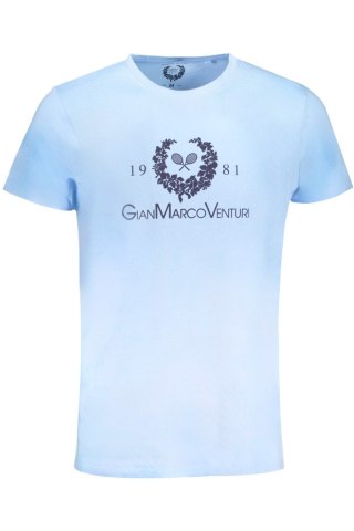 T-SHIRT MĘSKI Z KRÓTKIM RĘKAWEM GIAN MARCO VENTURI NIEBIESKI (Azzurro)