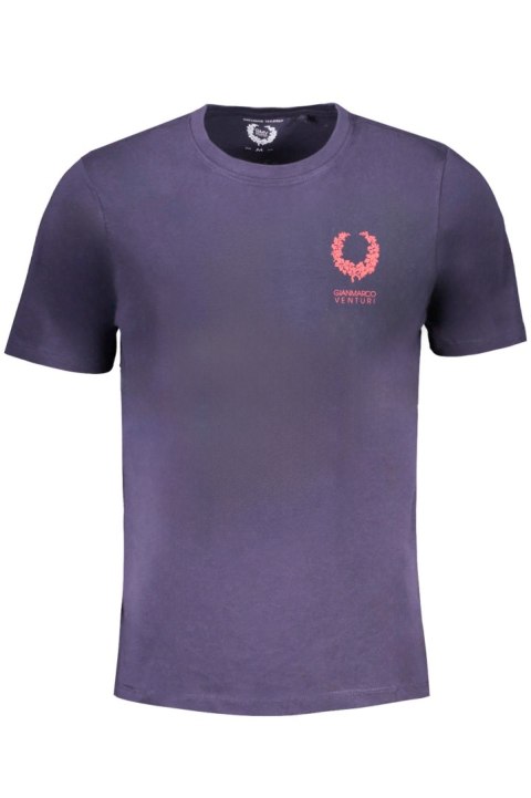 T-SHIRT MĘSKI Z KRÓTKIM RĘKAWEM GIAN MARCO VENTURI NIEBIESKI (Blu)
