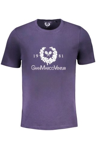 T-SHIRT MĘSKI Z KRÓTKIM RĘKAWEM GIAN MARCO VENTURI NIEBIESKI (Blu)