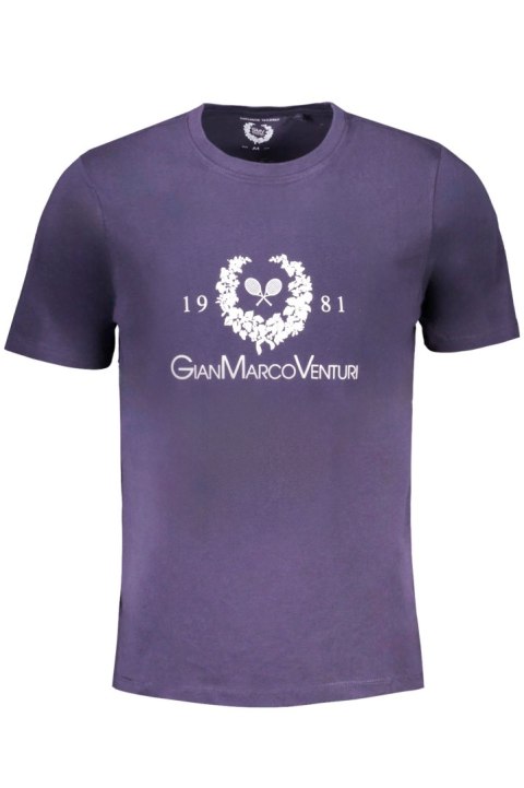 T-SHIRT MĘSKI Z KRÓTKIM RĘKAWEM GIAN MARCO VENTURI NIEBIESKI (Blu)