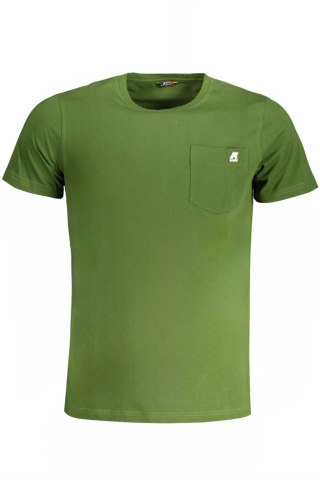 ZIELONY MĘSKI T-SHIRT K-WAY Z KRÓTKIM RĘKAWEM (Verde)
