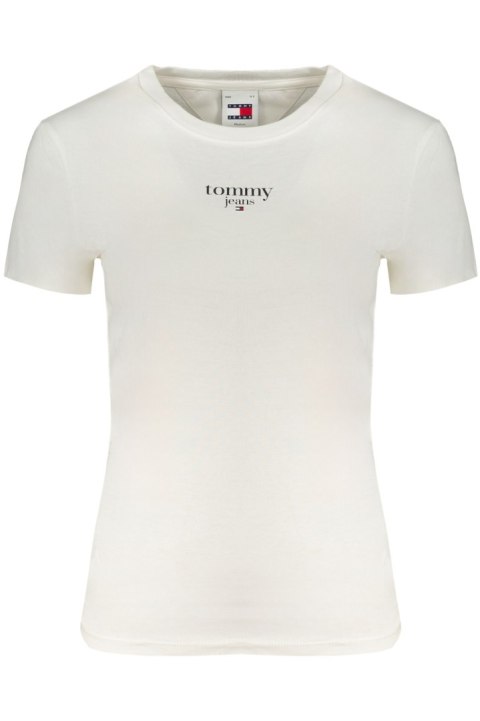 BIAŁY T-SHIRT DAMSKI Z KRÓTKIM RĘKAWEM TOMMY HILFIGER (Bianco)