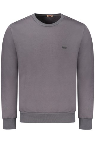 BLUZA Z KARABINEM BEZ ZAMKA MĘSKA SZARA (Grigio)