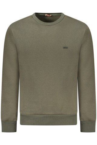 BLUZA Z KARABINEM BEZ ZAMKA MĘSKA ZIELONA (Verde)