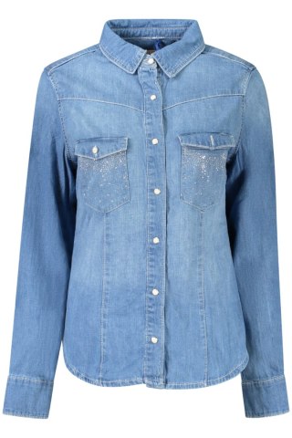 GUESS JEANS KOSZULA Z DŁUGIM RĘKAWEM DAMSKA NIEBIESKA (Blu)