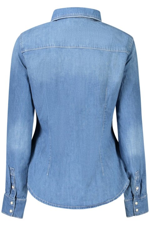 GUESS JEANS KOSZULA Z DŁUGIM RĘKAWEM DAMSKA NIEBIESKA (Blu) GUESS JEANS KOSZULA Z DŁUGIM RĘKAWEM DAMSKA NIEBIESKA (Blu)