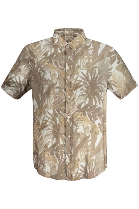 GUESS JEANS KRÓTKI RĘKAW MĘSKA KOSZULA BEŻOWA (Beige) GUESS JEANS KRÓTKI RĘKAW MĘSKA KOSZULA BEŻOWA (Beige)