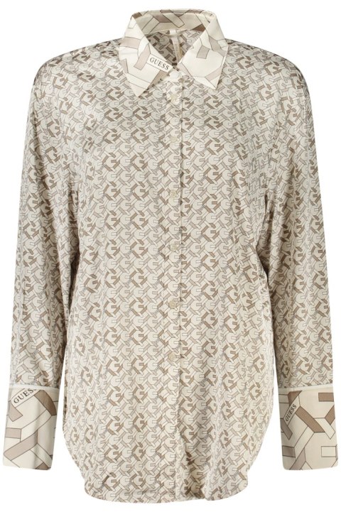 GUESS JEANS KOSZULA Z DŁUGIM RĘKAWEM DAMSKA BEŻOWA (Beige) GUESS JEANS KOSZULA Z DŁUGIM RĘKAWEM DAMSKA BEŻOWA (Beige)