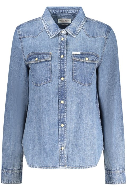 GUESS JEANS KOSZULA Z DŁUGIM RĘKAWEM DAMSKA NIEBIESKA (Blu) GUESS JEANS KOSZULA Z DŁUGIM RĘKAWEM DAMSKA NIEBIESKA (Blu)