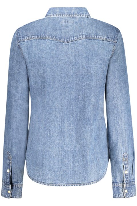 GUESS JEANS KOSZULA Z DŁUGIM RĘKAWEM DAMSKA NIEBIESKA (Blu) GUESS JEANS KOSZULA Z DŁUGIM RĘKAWEM DAMSKA NIEBIESKA (Blu)