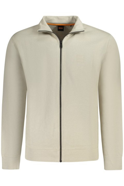 BLUZA MĘSKA BOSS Z ROZPINANYM NA ZAMEK BEŻOWA (Beige)